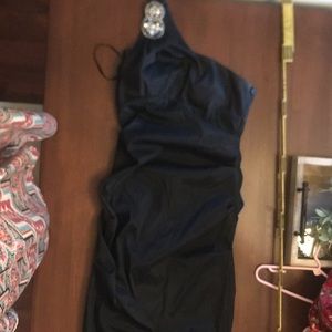 Gorgeous Ruched Cocktail Dress Black